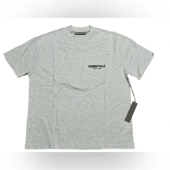 Essentials Fear of God short sleeve tee shirt light oatmeal Gray men’s Large - Picture 1 of 7